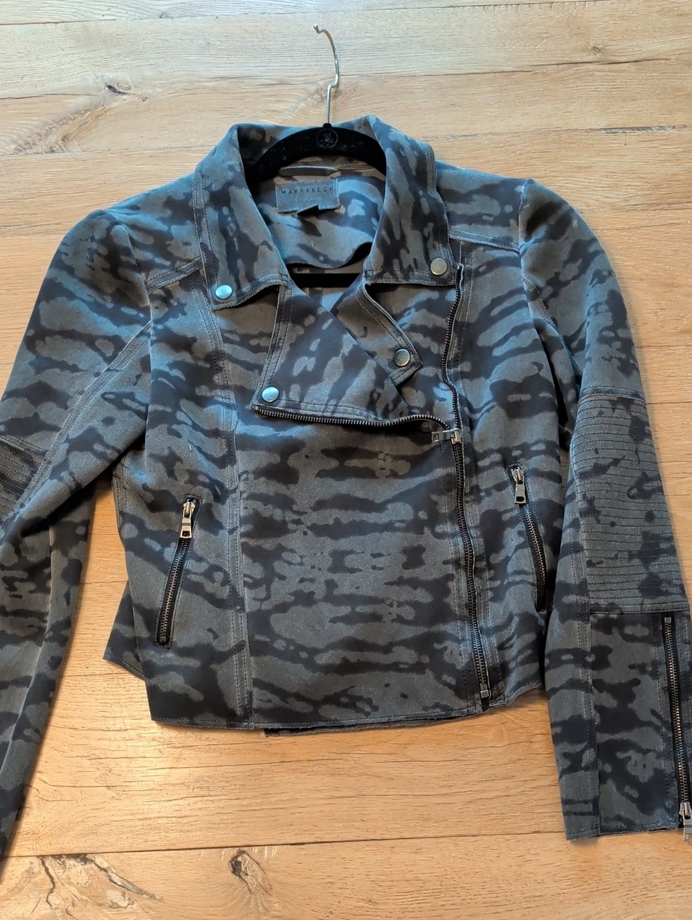 Women's Marrakech  Moto Jacket in Dark Gray